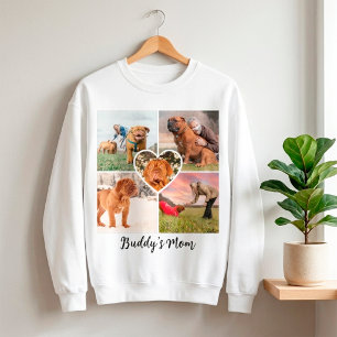 Hond Moeder Custom 5 Huisdier Foto Collage Raster  Trui