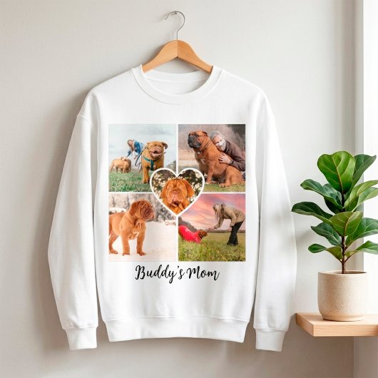 Hond Moeder Custom 5 Huisdier Foto Collage Raster Trui