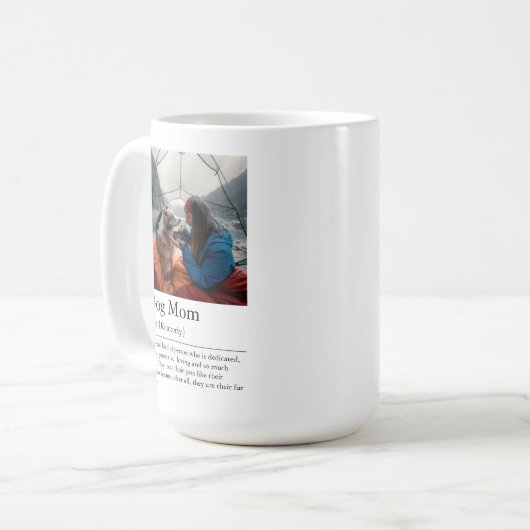 Hond Moeder Definitie Foto Koffiemok (Voorkant links)