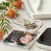 Hond Moeder En Hond Foto Sleutelhanger (Voorkant Rechts)