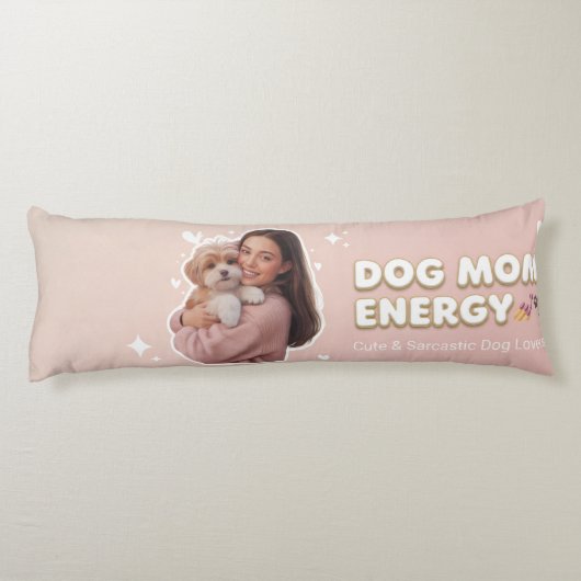 Hond Moeder Energie - trendy hond moeder ontwerp Lichaamskussen (Achterkant)