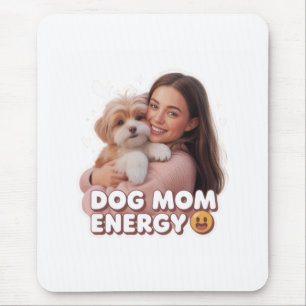 Hond Moeder Energie - trendy hond moeder ontwerp Muismat