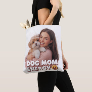 Hond Moeder Energie - trendy hond moeder ontwerp Tote Bag