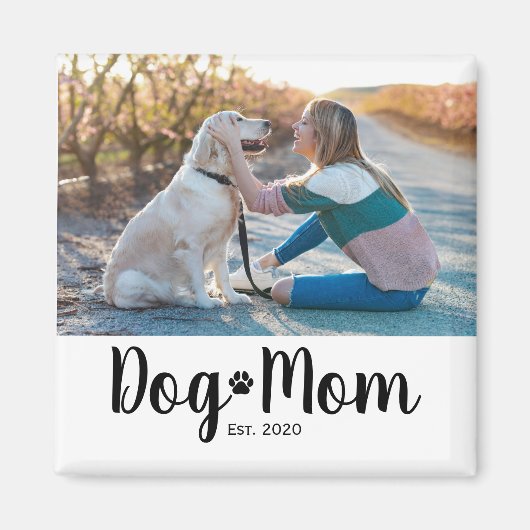 Hond Moeder Foto Cadeau Magneet (Voorkant)