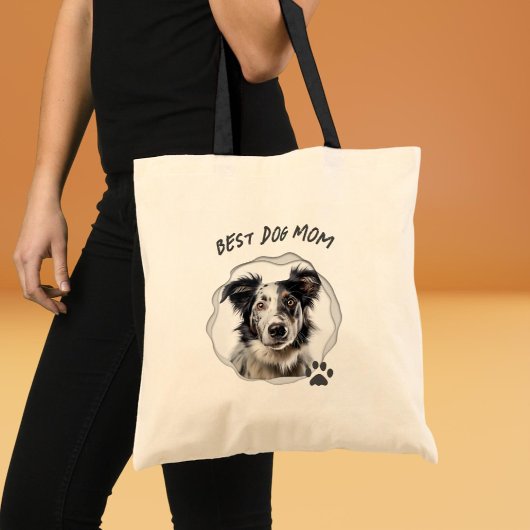 Hond moeder foto Canvas tas