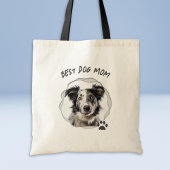 Hond moeder foto Canvas tas