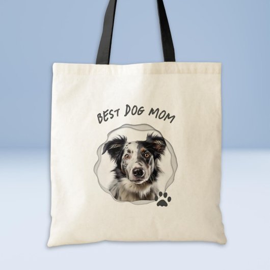 Hond moeder foto Canvas tas