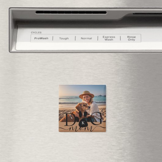 Hond Moeder foto geheugen monogram Magneet (Insitu (Vaatwasser))