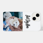 Hond Moeder Foto Zwarte tekst iPhone Hoesje (Achterkant (horizontaal))