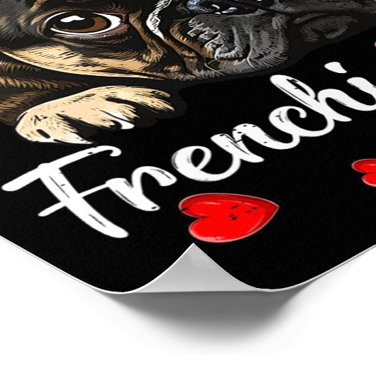 Hond Moeder Frans Bulldog Mam Liefde Moederdag Poster (Hoek)