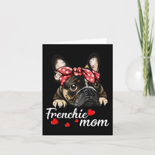 Hond Moeder Franse Bulldog Moeder Liefde Moederdag Kaart (Voorkant)