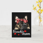 Hond Moeder Franse Bulldog Moeder Liefde Moederdag Kaart (Gele Bloem)