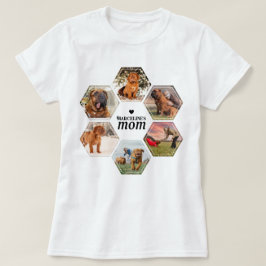 Hond Moeder Gepersonaliseerd 6 Pet Foto Collage me T-shirt