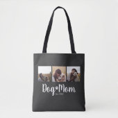 Hond Moeder Gevestigd Script Zwart 3 Foto  Tote Bag (Voorkant)
