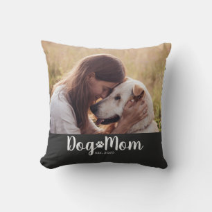 Hond Moeder Gevestigde Script Foto Kussen