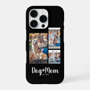 Hond Moeder Gevestigde Script Zwart 3 Foto iPhone 16 Pro Hoesje