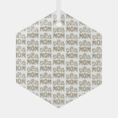 Hond Moeder Glas Ornament (Voorkant)