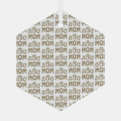 Hond Moeder Glas Ornament (Achterkant)