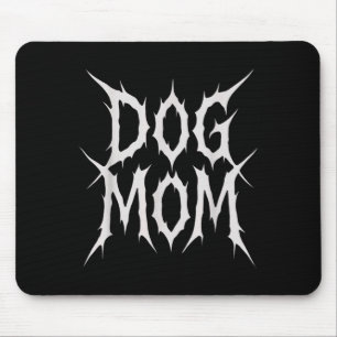 Hond moeder gotische metalen stijl grappige hond l muismat
