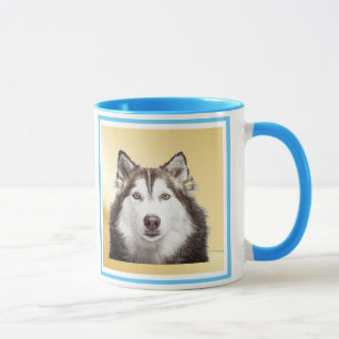 Hond Moeder Grappig Moederdag Pet Foto Blauw Binne Mok