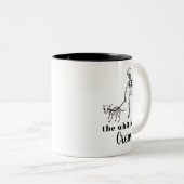 Hond Moeder Halloween Custom Familie Matching Tweekleurige Koffiemok (Voorkant rechts)