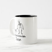 Hond Moeder Halloween Custom Familie Matching Tweekleurige Koffiemok (Voorkant links)