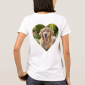 Hond moeder hart vormige foto's Monogram Poot Prin T-shirt (Achterkant)