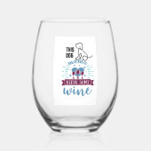 Hond moeder heeft wijn nodig wijnglas zonder voet (Voorkant)