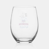 Hond moeder heeft wijn nodig wijnglas zonder voet (Achterkant)