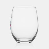 Hond moeder heeft wijn nodig wijnglas zonder voet (Links)