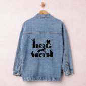 Hond Moeder Hond Silhouet Pootafdruk Schattig Huis Denim Jacket (Hangar)