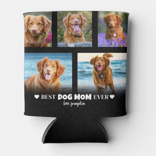 Hond moeder huisdier foto blikjeskoeler (Voorkant)