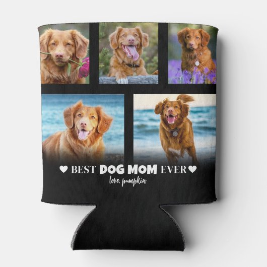 Hond moeder huisdier foto blikjeskoeler (Achterkant)