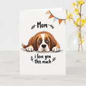 Hond Moeder Ik Hou Van Jou Kaart (Gele Bloem)