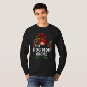 Hond Moeder Kabouter Buffalo Plaid Overeenkomstige T-shirt (Voorkant volledig)