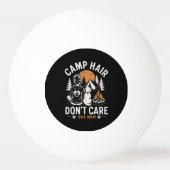 Hond Moeder Kamperen Buiten Kampvuur Pingpongbal (Voorkant)
