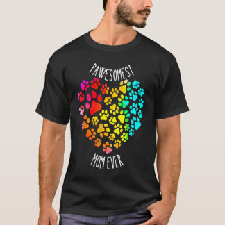 Hond Moeder Kat Moeder Pawesomste Moeder Ooit Dier T-shirt