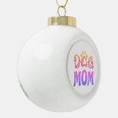 Hond Moeder Keramische Bal Ornament (Links)