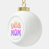Hond Moeder Keramische Bal Ornament (Rechts)