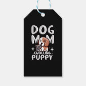 Hond Moeder Knuffelen Puppy Cadeaulabel (Voorkant)