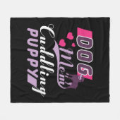 Hond Moeder Knuffelen Puppy Fleece Deken (Voorkant (Horizontaal))