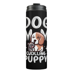 Hond Moeder Knuffelen Puppy Thermosbeker