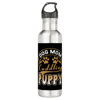 Hond Moeder Knuffelen Puppy Waterfles