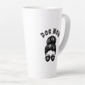 Hond Moeder Koele Moeder Messy Bun Aviator Zonnebr Latte Mok (Rechterhoek)