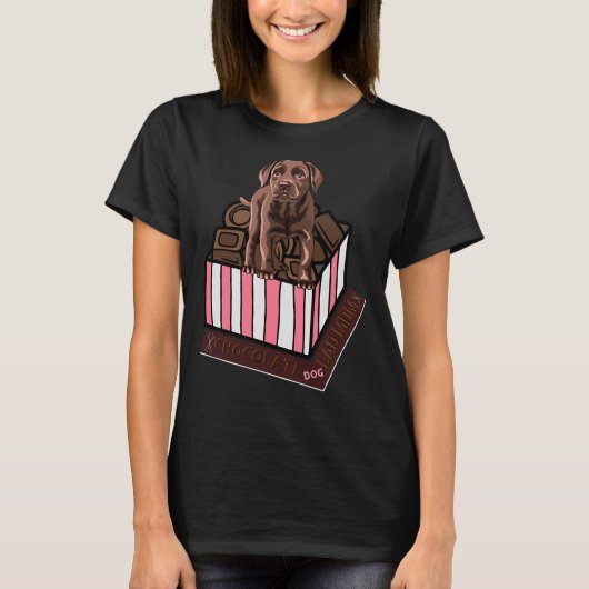 Hond Moeder Lab Ingerichte Scoop T-shirt (Voorkant)