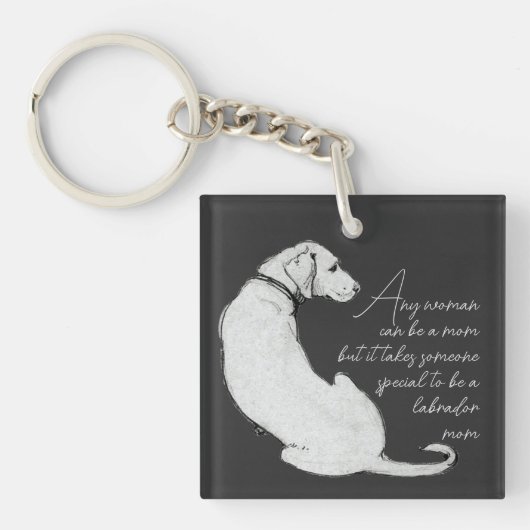 Hond Moeder Labrador Sleutelhanger (voorkant)