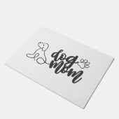 Hond Moeder Lijn Kunst Ontwerp Minimalistische Hon Deurmat (Schuin)