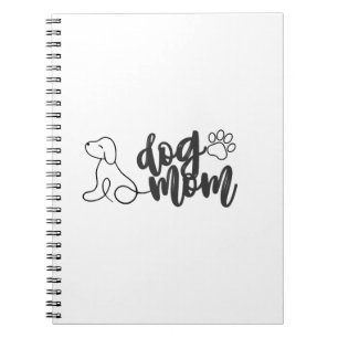 Hond Moeder Lijn Kunst Ontwerp Minimalistische Hon Notitieboek