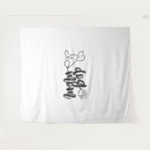 Hond Moeder Lijn Kunst Ontwerp Minimalistische Hon Wandkleed (Voorkant (horizontaal))