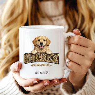 Hond Moeder Luipaard Golden Retriever Mama Maatw Koffiemok